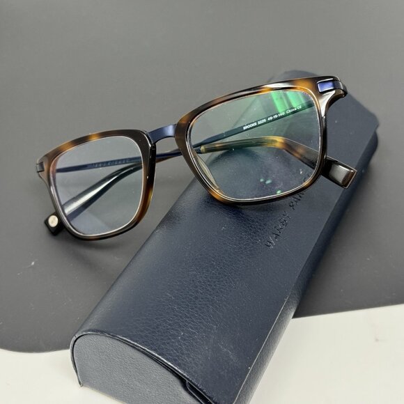 Warby Parker Brooks 3225  rare Tortoise Navy Blue Eyeglasses Frames 49 []19 140 main image 1